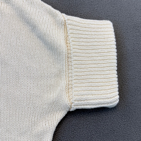 NWT Massimo Dutti Cream Knit Top XS Short Sleeves - Picture 11 of 11